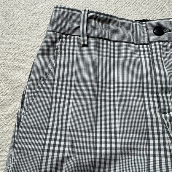 Janie & Jack Boys Gingham Plaid Grey Dressy Pants 10 - Picture 3 of 7